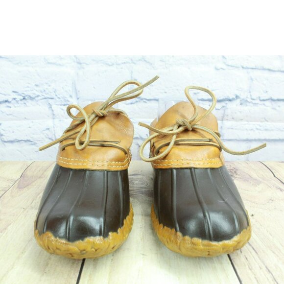 Vintage LL Bean Brown Leather Unlined Moccasin Hunting Duck Boots Size 7 M - Picture 4 of 10